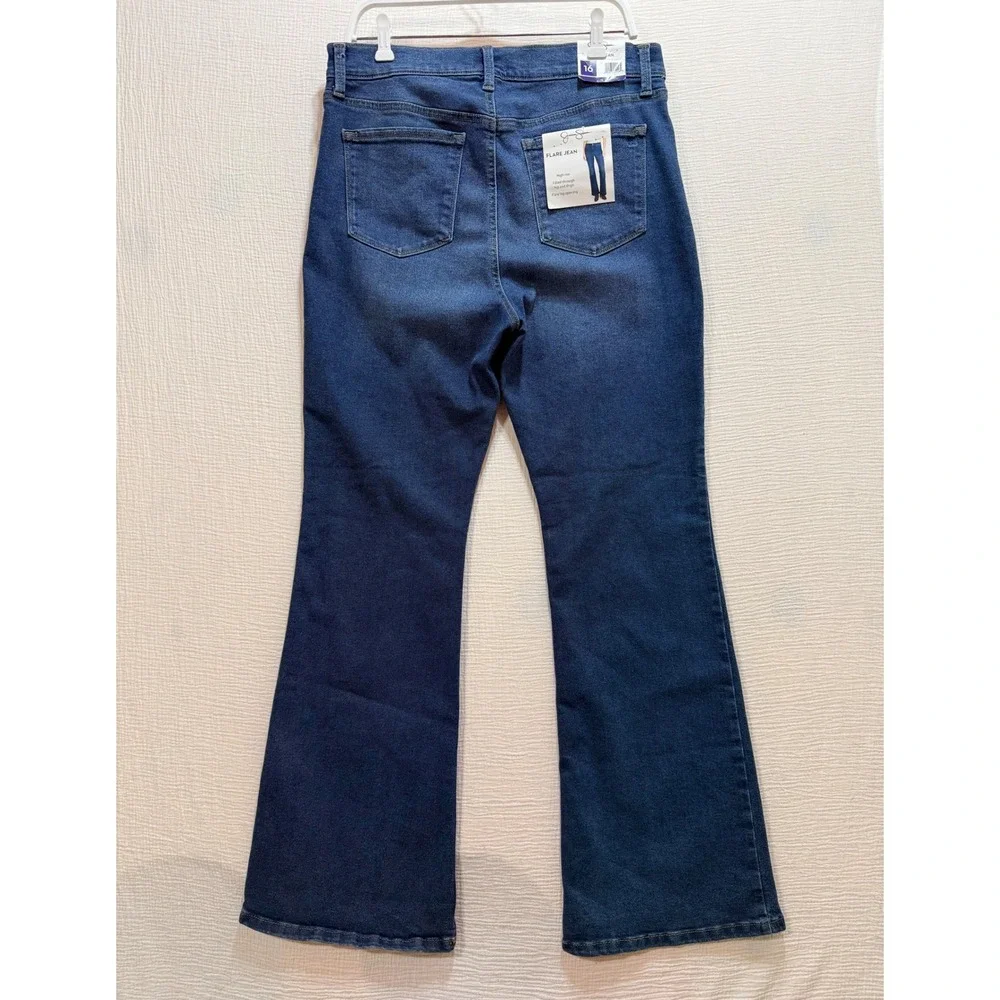 Jessica Simpson Women's High Rise Flare Jeans‎ Dark Wash Size 16 Capsule Stretch